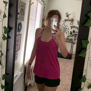 Pink athletic tank top